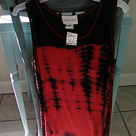 Red and black tie dye vest - Picture 2 of 5